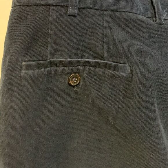Lauren Ralph Lauren Navy Fine Wale Flat Front Straight Left Pants Size 38 X 32 - Picture 9 of 13
